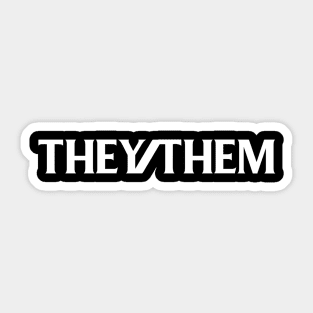 They Them Pronoun Sticker